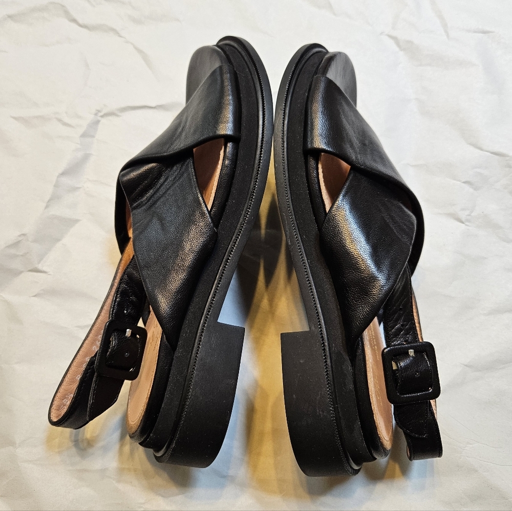 Robert Clergerie Paris Mule Black Leather Slingback Sandals Size 8 - Picture 3 of 14